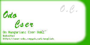 odo cser business card